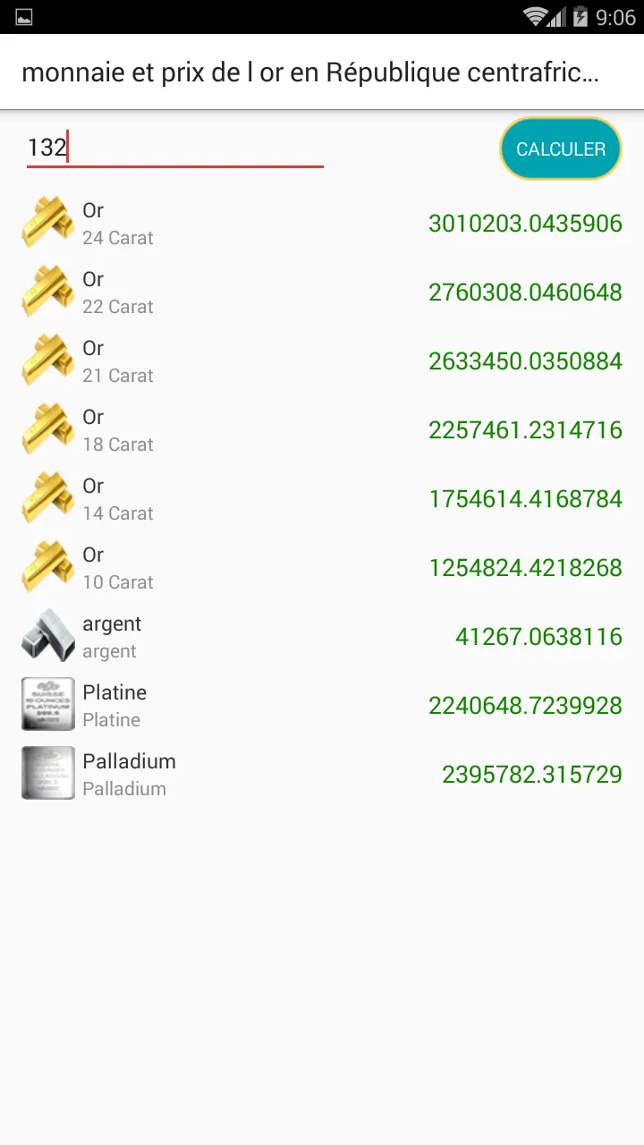 devise et prix de l'or en Afri | Indus Appstore | Screenshot