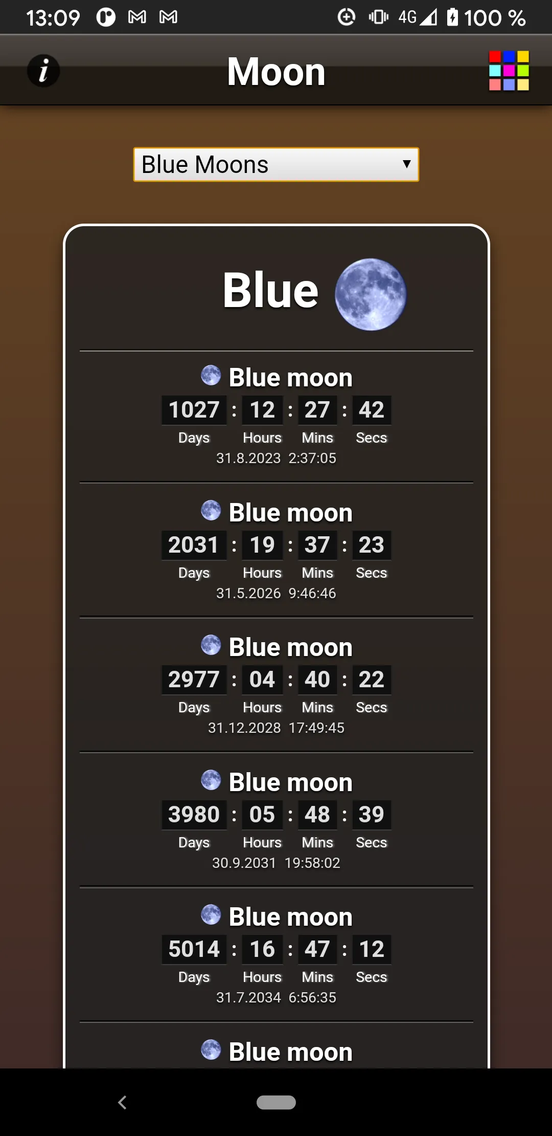 Moon Phases | Indus Appstore | Screenshot