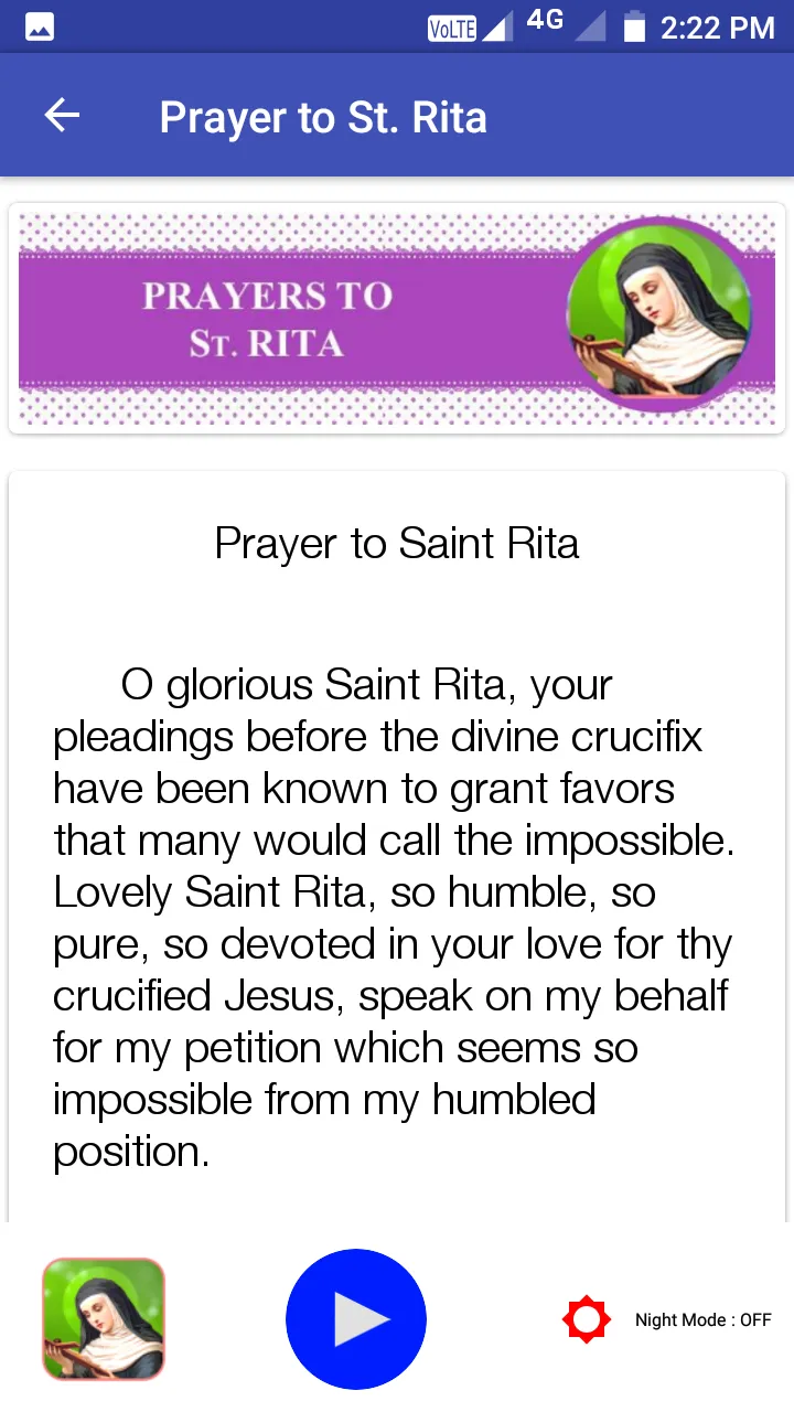 St Rita Novena Prayers | Indus Appstore | Screenshot