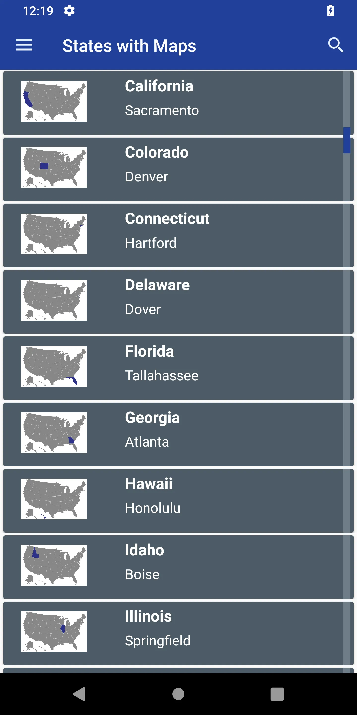 US States Quiz | Indus Appstore | Screenshot