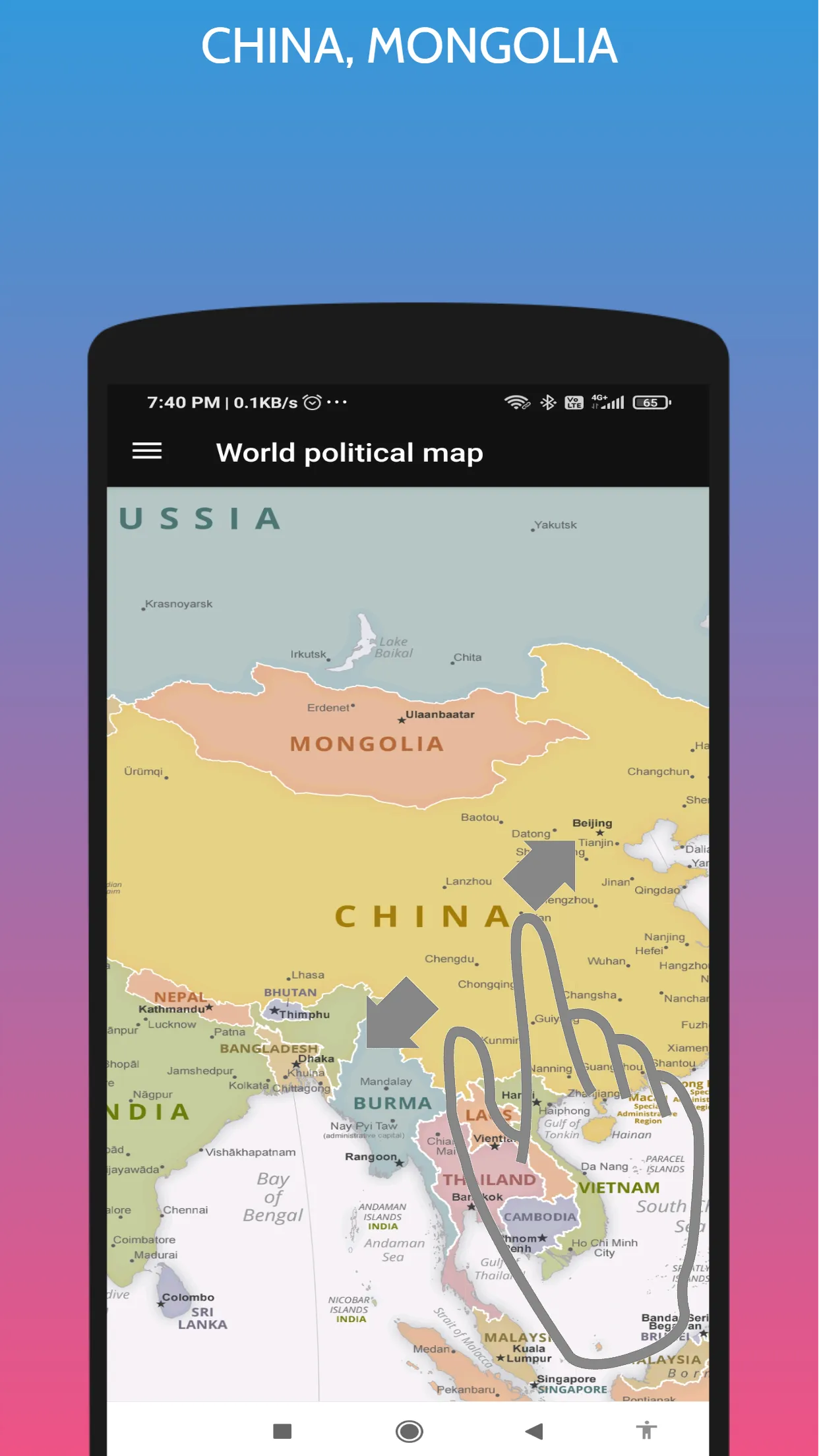 World Political Map | Indus Appstore | Screenshot