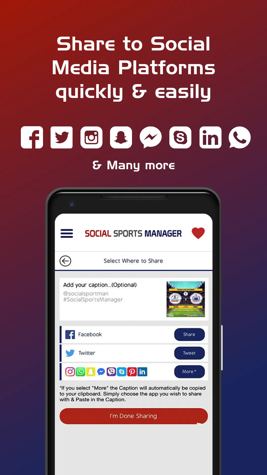 Social Sports Manager | Indus Appstore | Screenshot