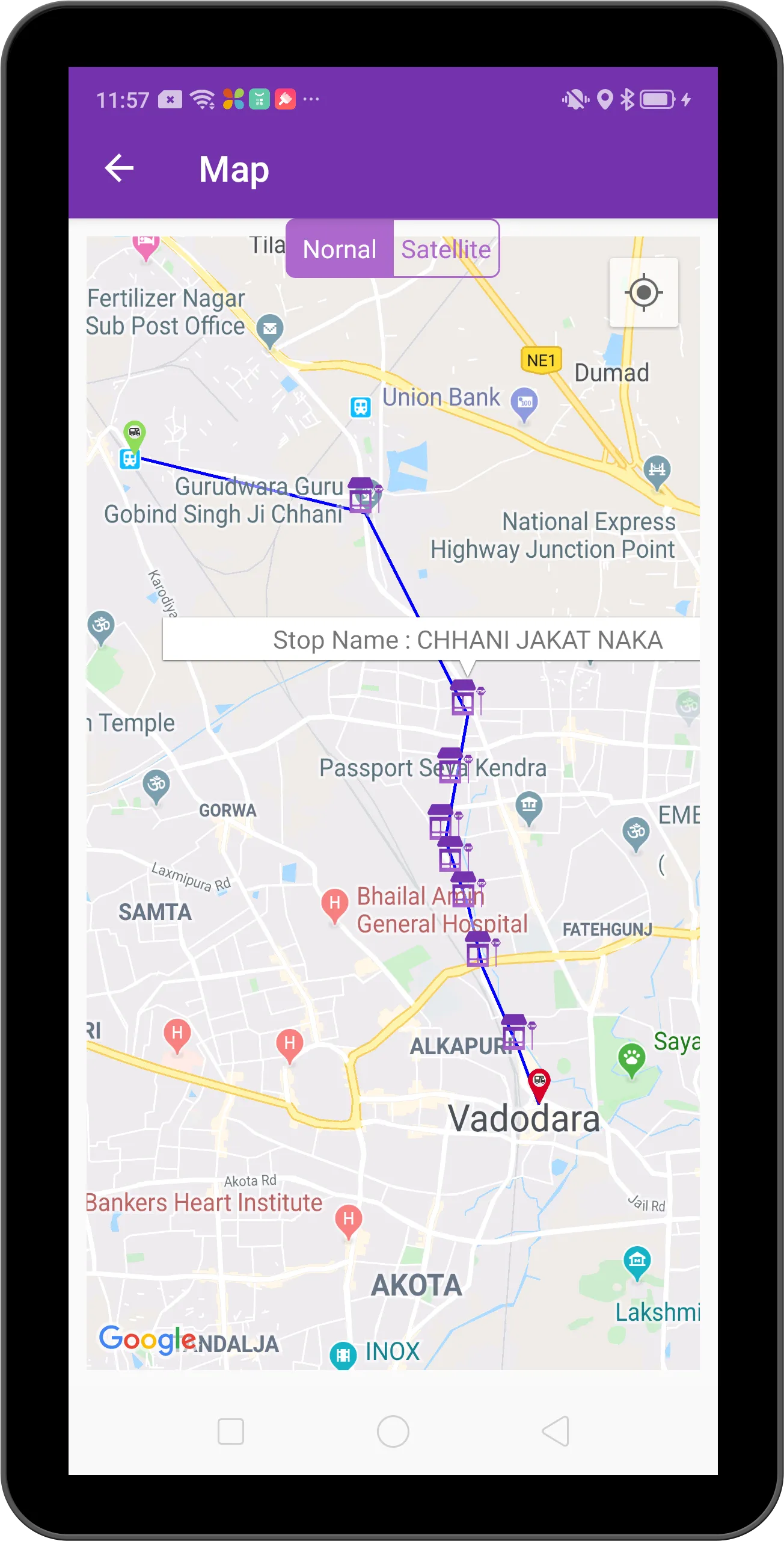 Vadodara Smart City Bus | Indus Appstore | Screenshot