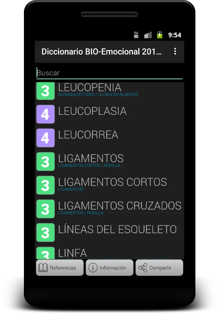 Diccionario Bio-Emocional 2016 | Indus Appstore | Screenshot