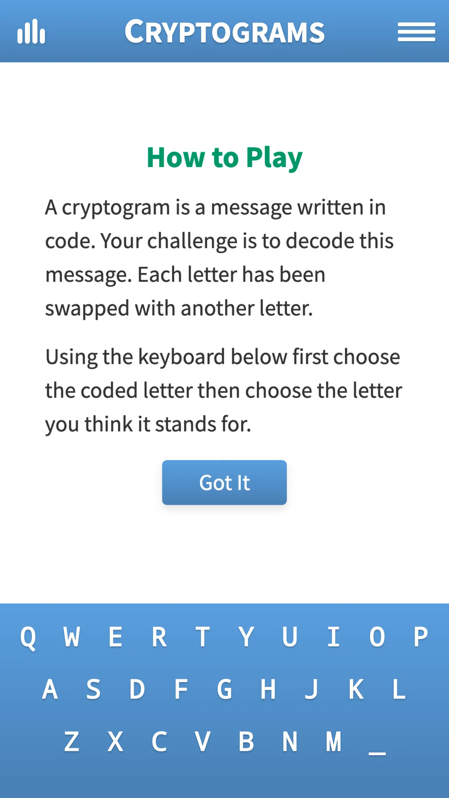 Cryptograms · Decrypt Quotes | Indus Appstore | Screenshot