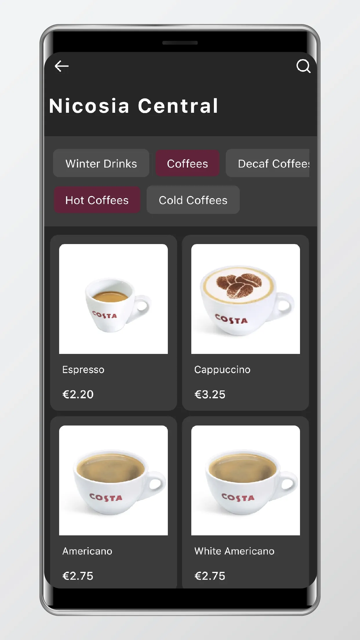 Costa Coffee Club Cyprus | Indus Appstore | Screenshot