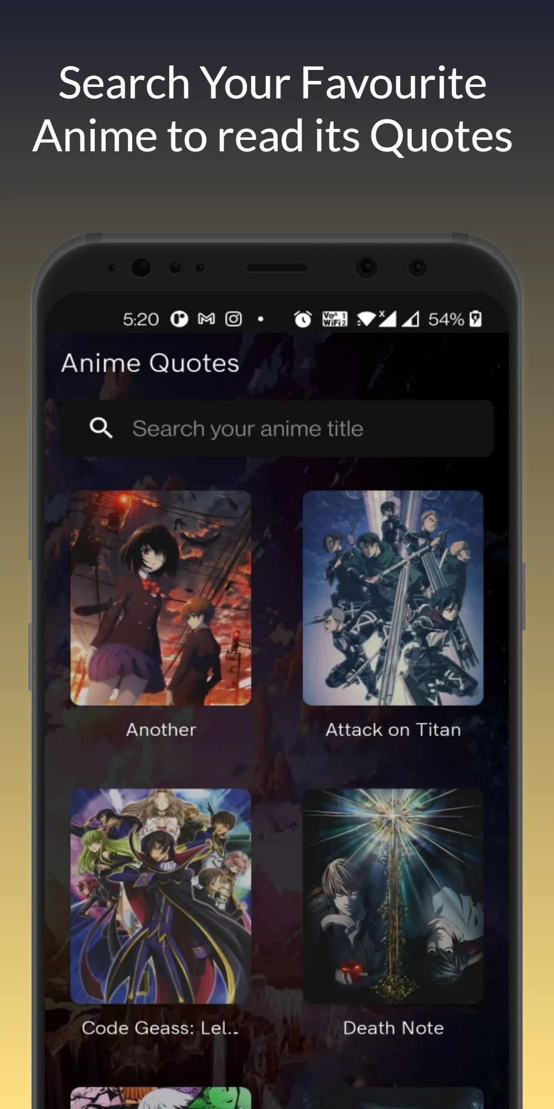 AnimePedia Quotes & Ringtones | Indus Appstore | Screenshot