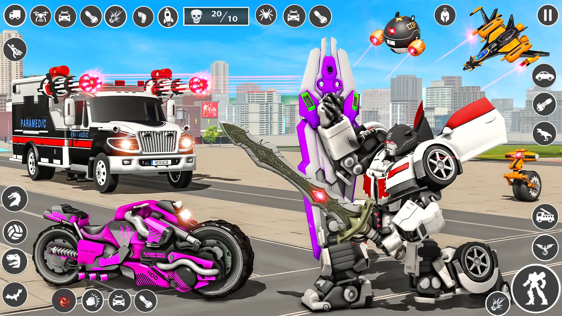 Ambulance Robot Transform Game | Indus Appstore | Screenshot