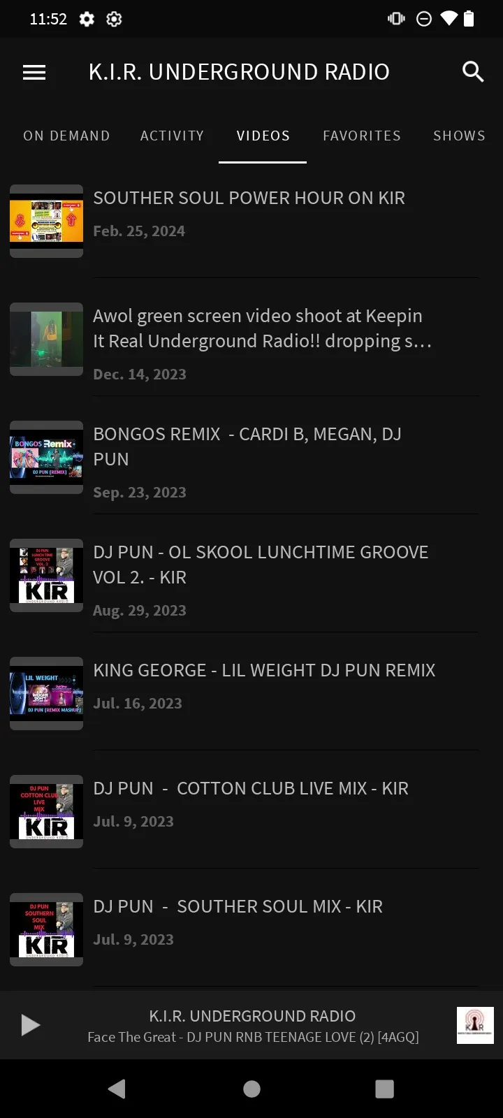 K.I.R. UNDERGROUND RADIO | Indus Appstore | Screenshot