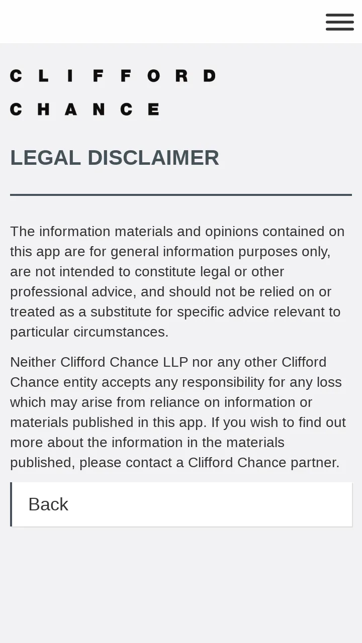 Clifford Chance - Dawn Raids | Indus Appstore | Screenshot