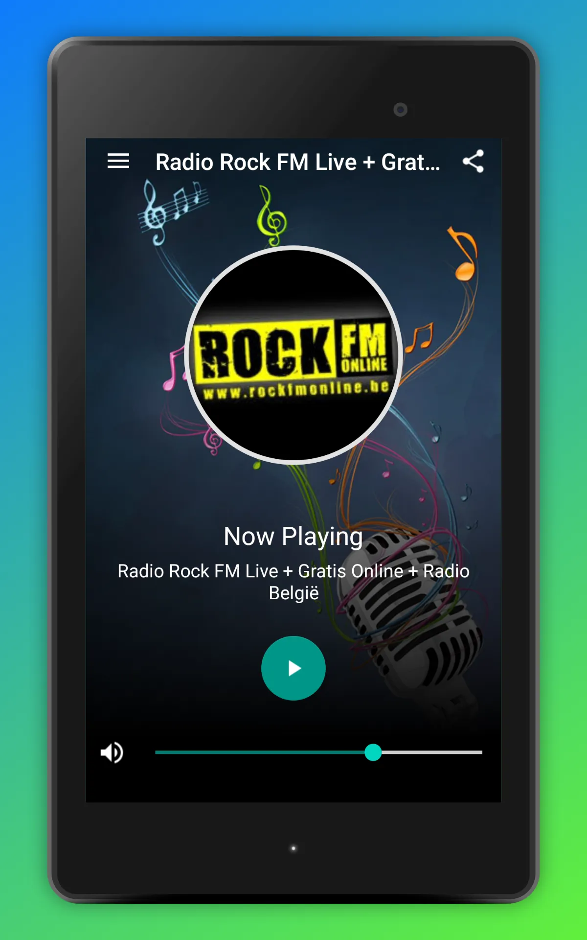 Rock FM Radio Online Belgique | Indus Appstore | Screenshot