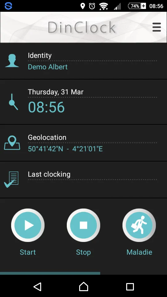 DinClock mobile | Indus Appstore | Screenshot