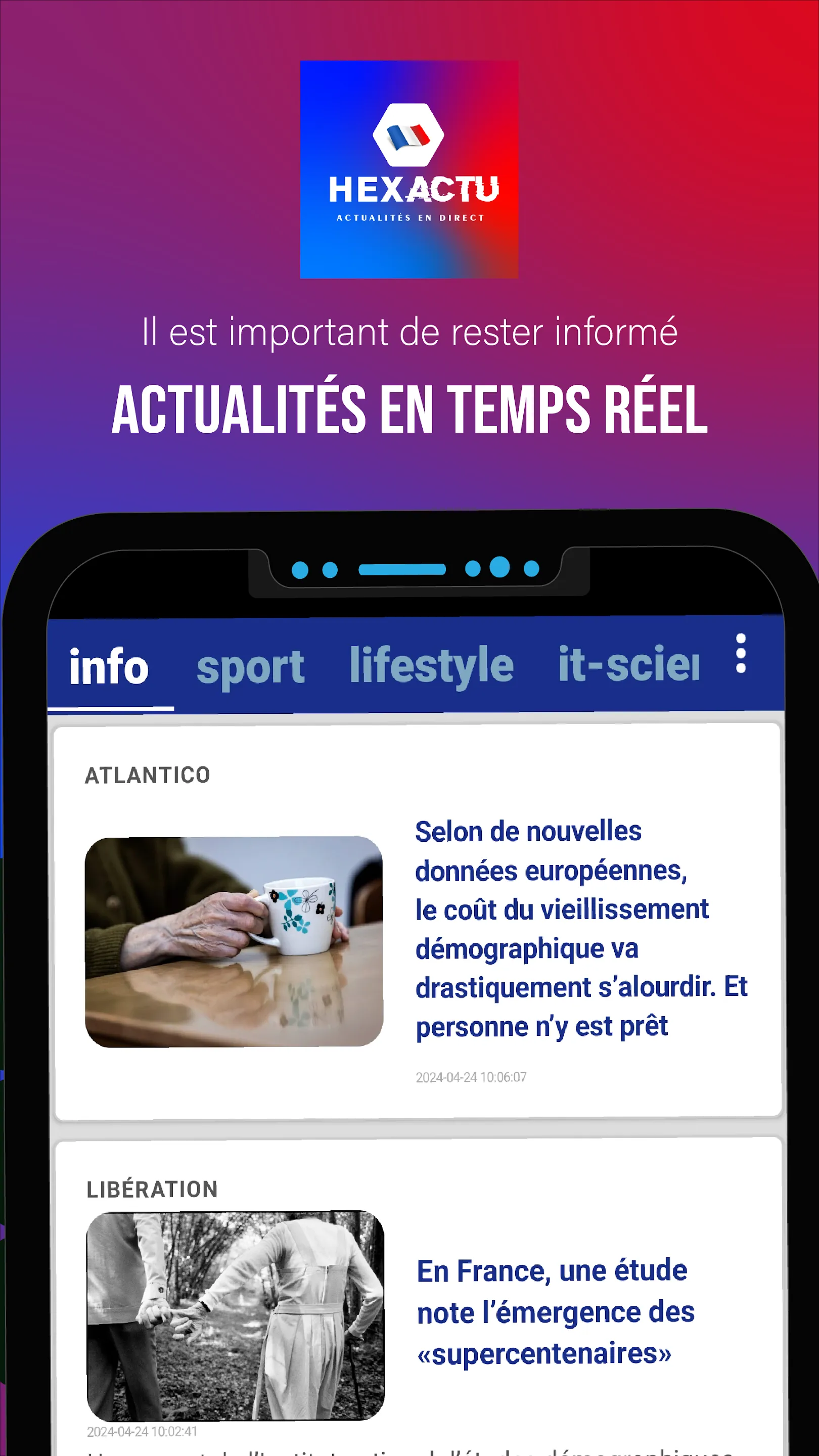 HexActu - Actualités en direct | Indus Appstore | Screenshot