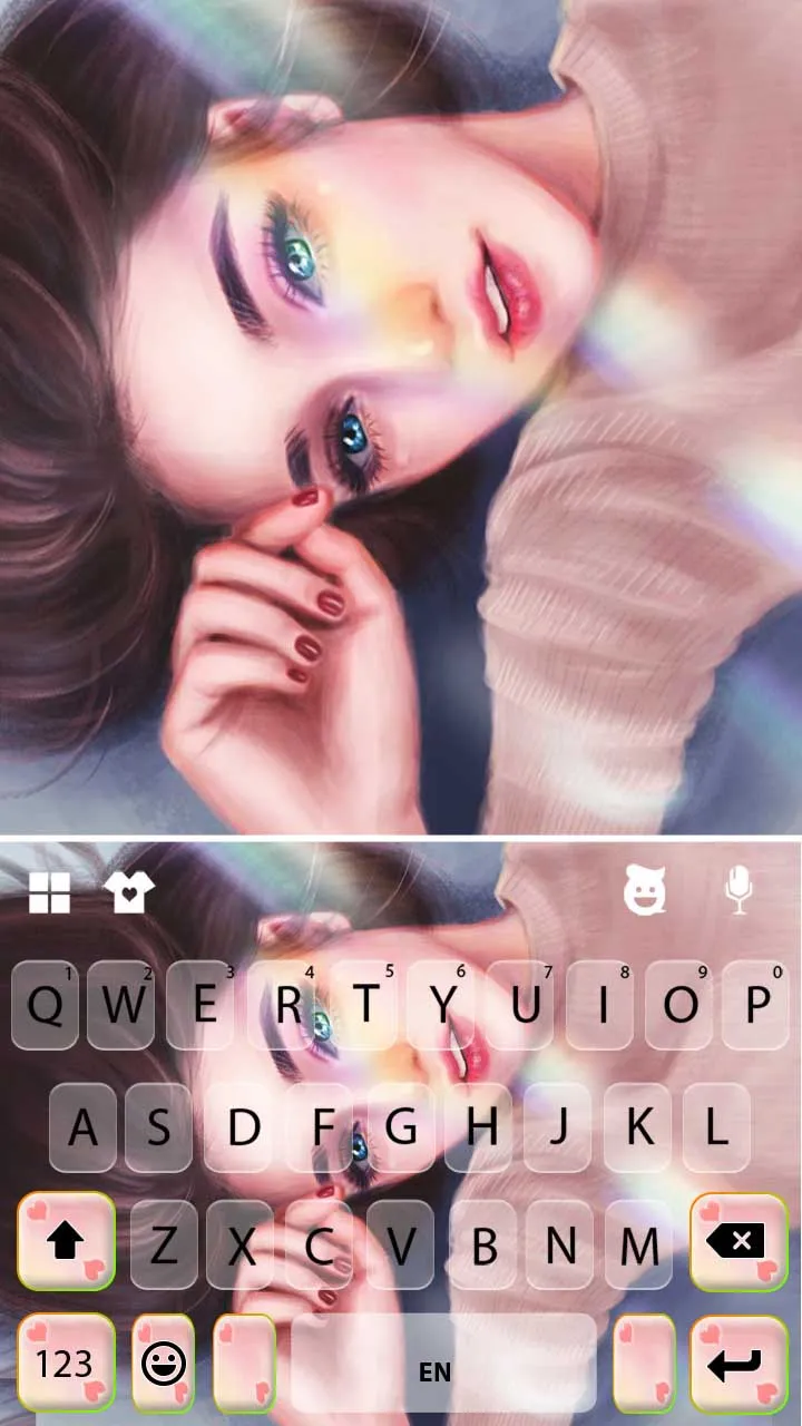 Beautiful Girl CGI Keyboard Ba | Indus Appstore | Screenshot