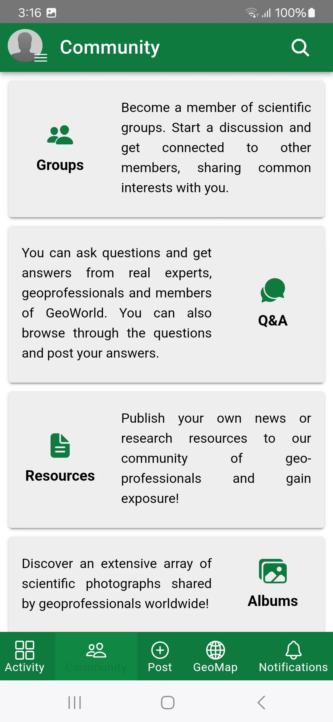 GeoWorld Professional Network | Indus Appstore | Screenshot