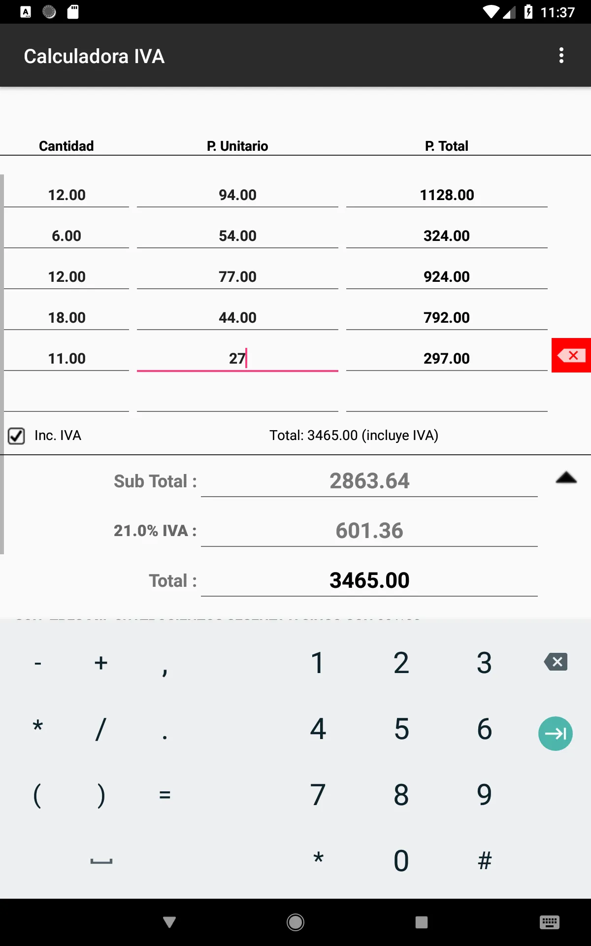 Calculadora IVA | Indus Appstore | Screenshot