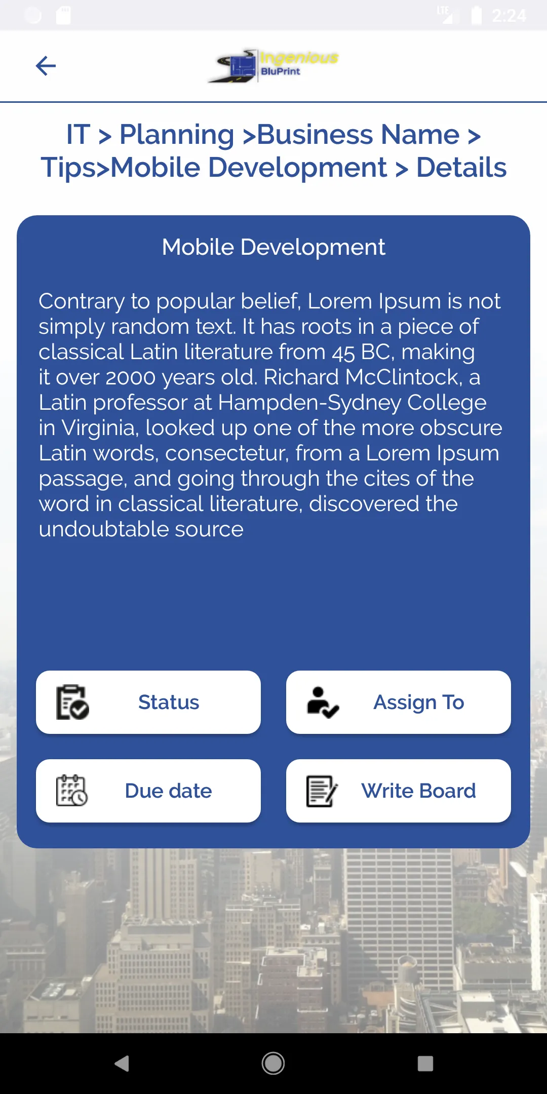 Ingenious BluPrint | Indus Appstore | Screenshot