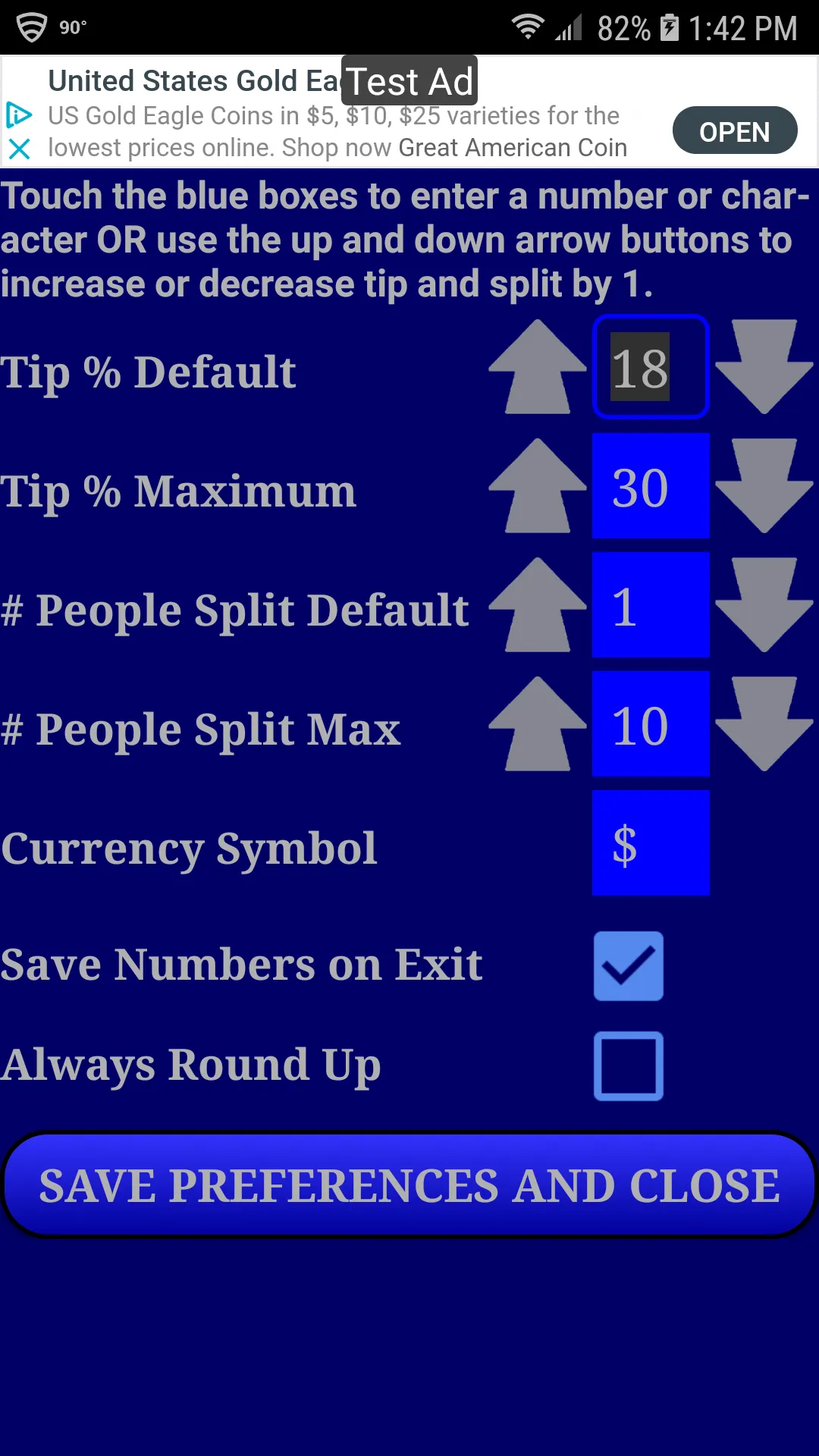 Restaurant Tip Calculator | Indus Appstore | Screenshot