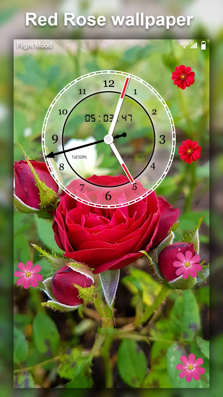 Flower Clock Live wallpaper–HD | Indus Appstore | Screenshot