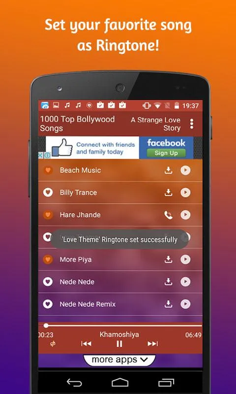 1000 Top Bollywood Songs | Indus Appstore | Screenshot