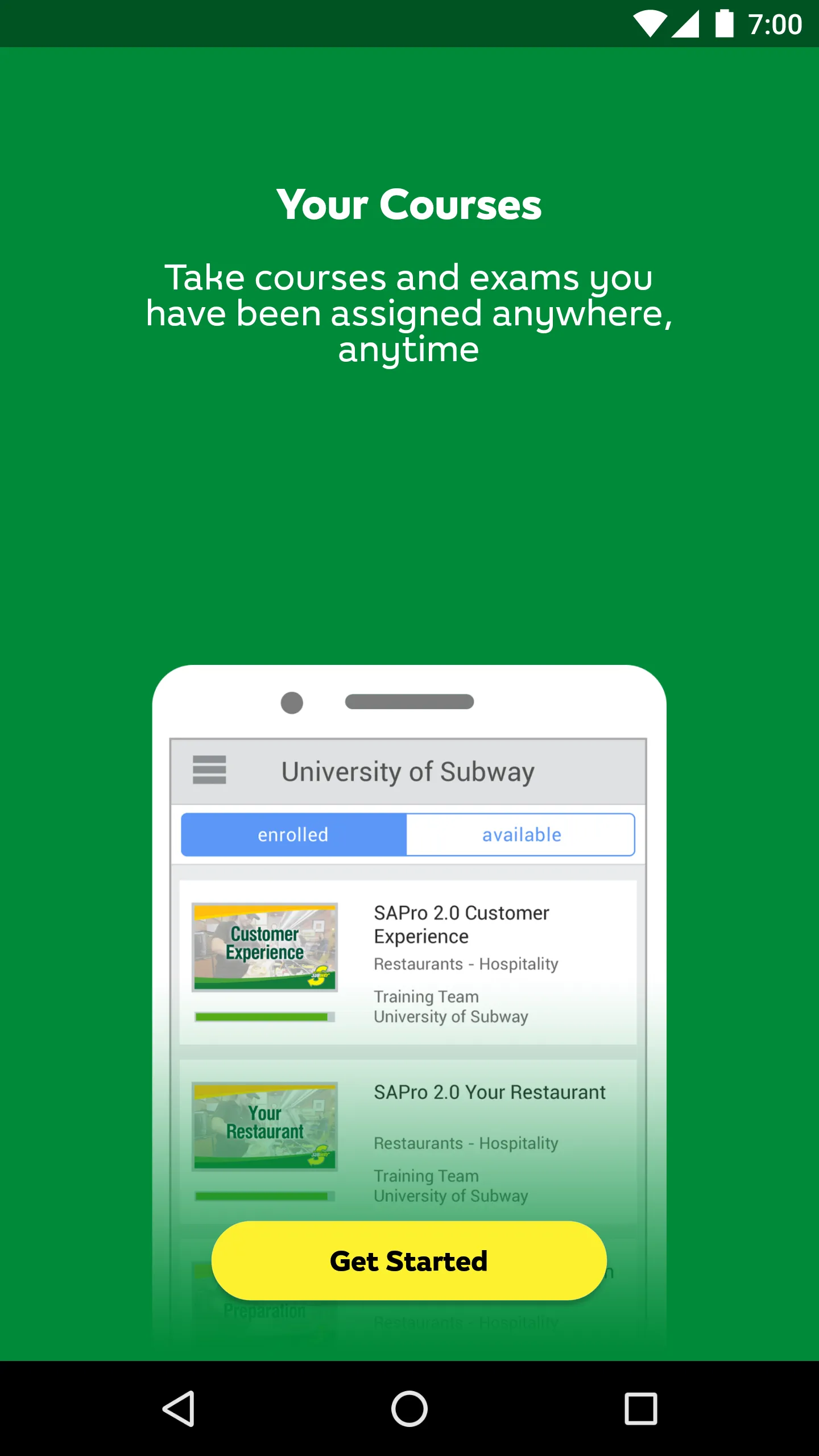 University of SUBWAY® | Indus Appstore | Screenshot