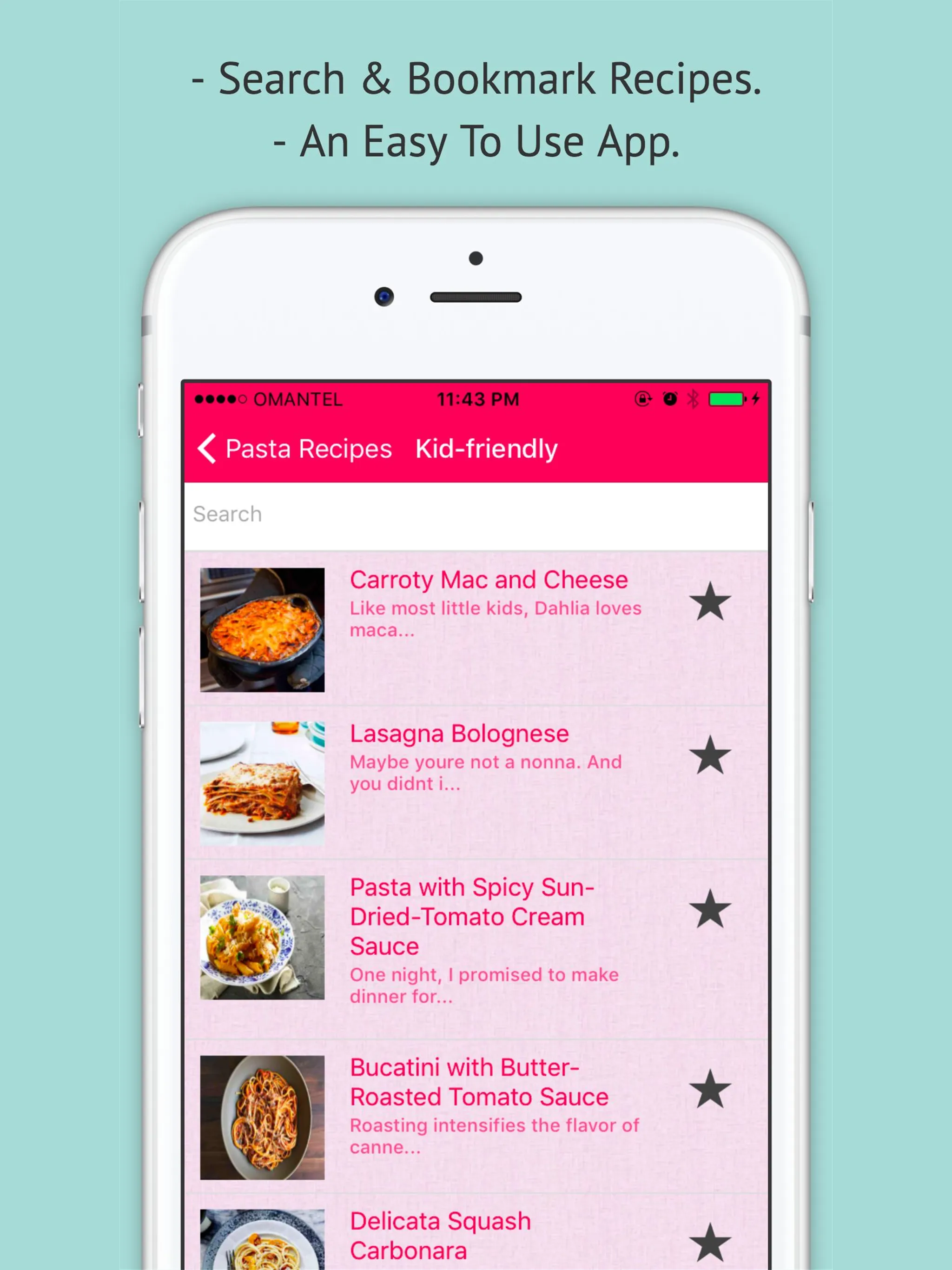 Pasta Recipes - Offline Recipe | Indus Appstore | Screenshot