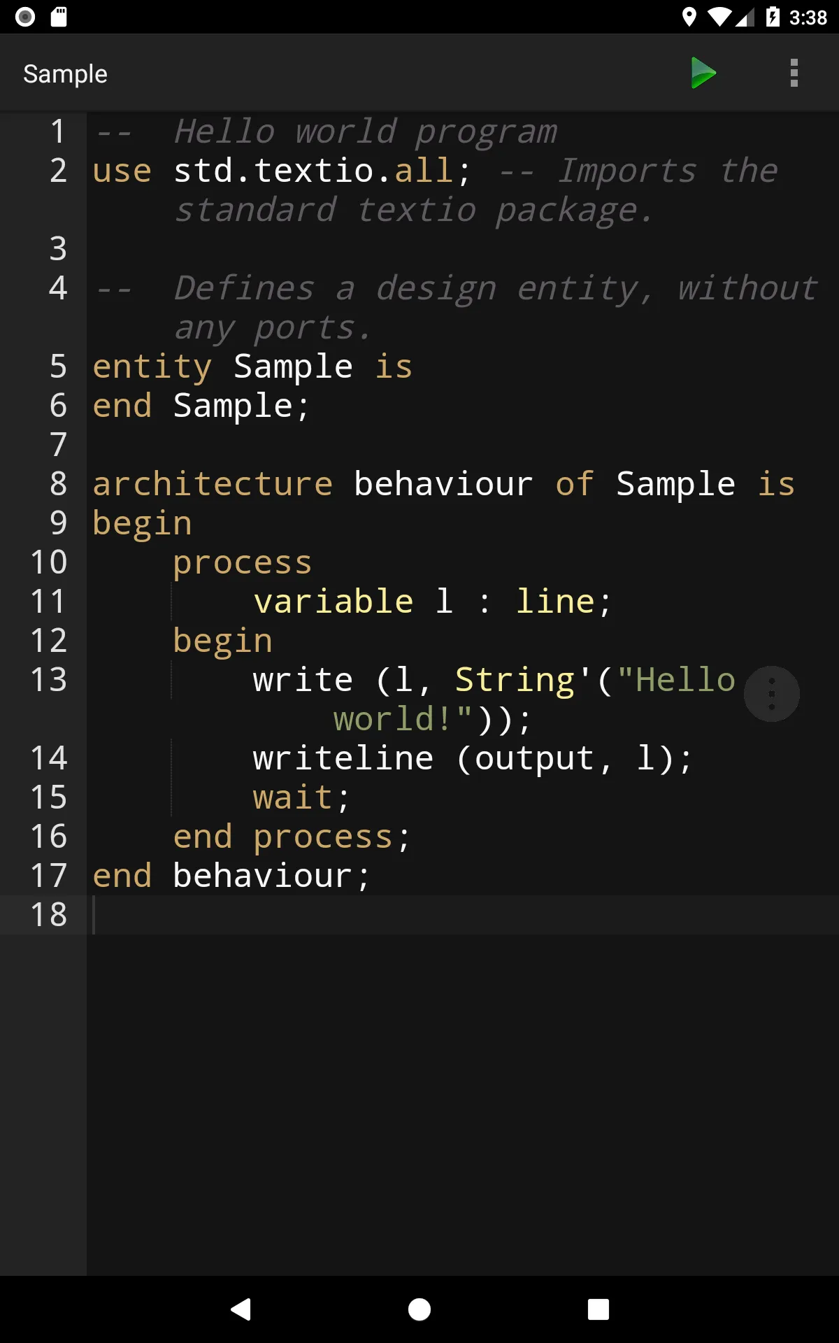 VHDL Programming Compiler | Indus Appstore | Screenshot