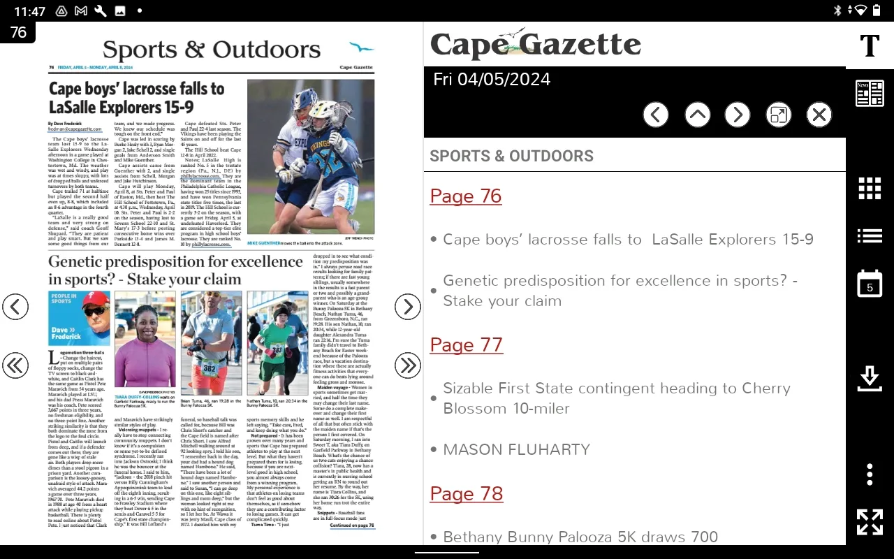 Cape Gazette eEdition | Indus Appstore | Screenshot