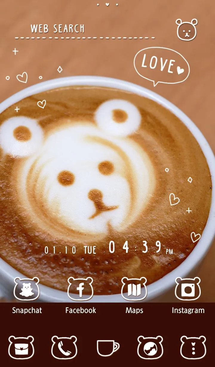 Bear Coffee Theme +HOME | Indus Appstore | Screenshot