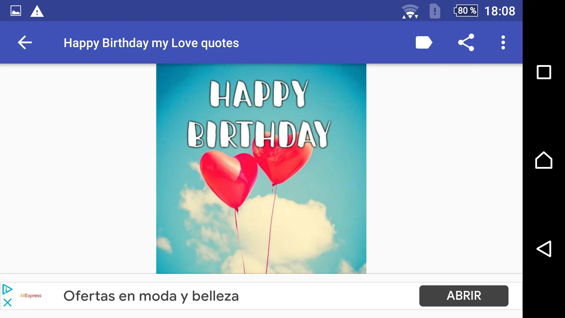 MY LOVE, BIRTHDAY CITES & TEXT | Indus Appstore | Screenshot