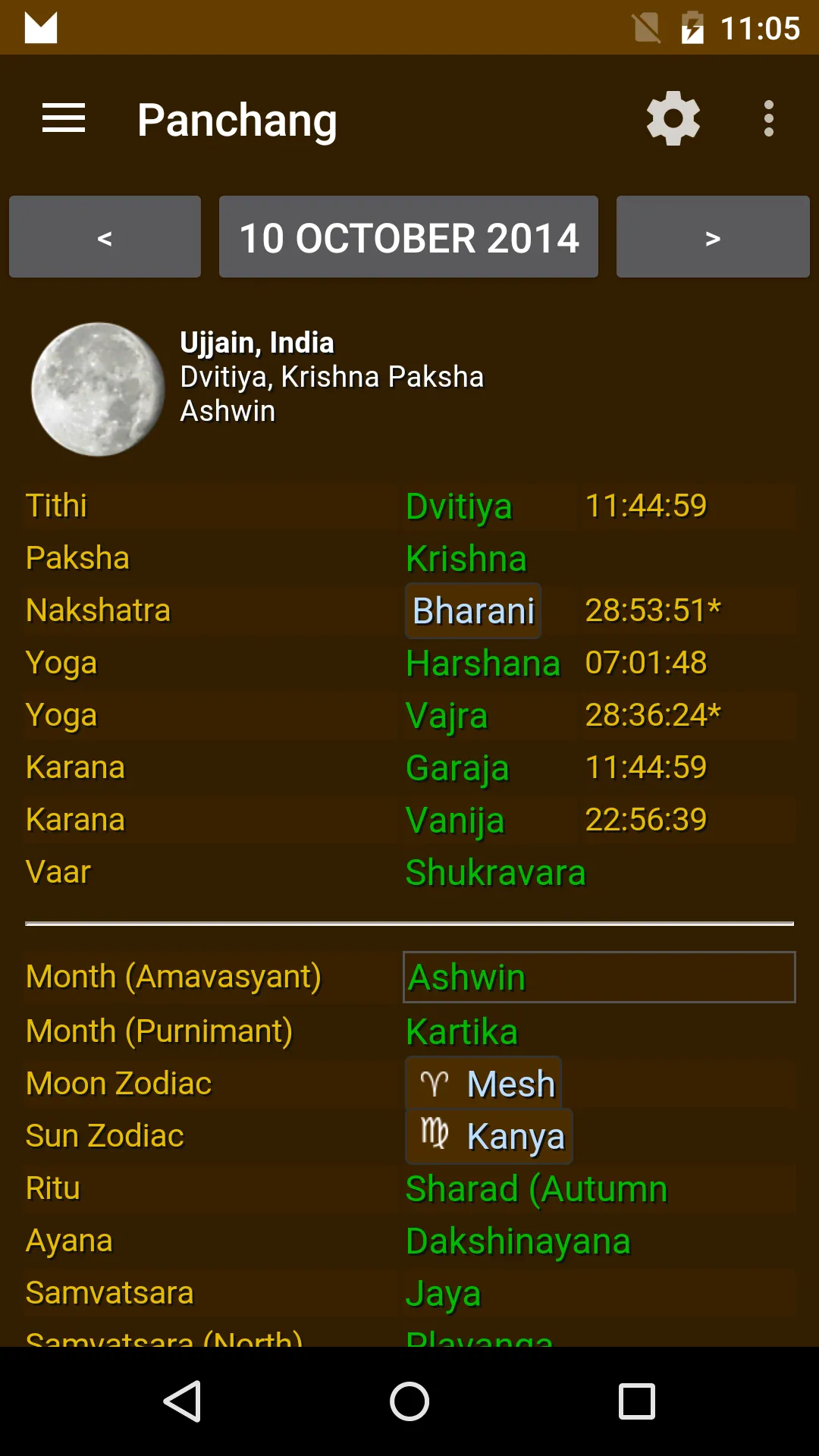 Hindu Calendar | Indus Appstore | Screenshot