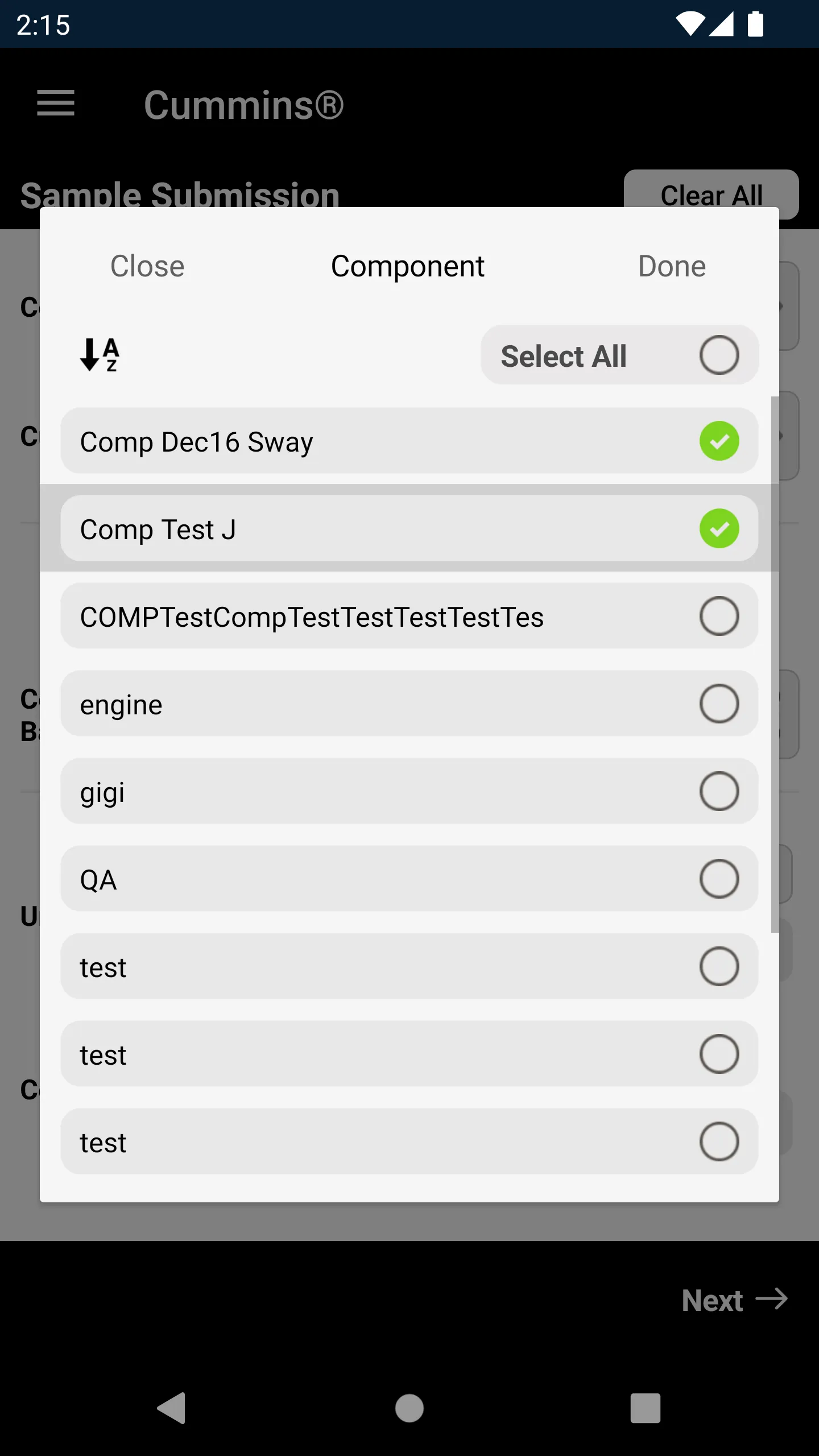 Cummins Active Care Testing | Indus Appstore | Screenshot