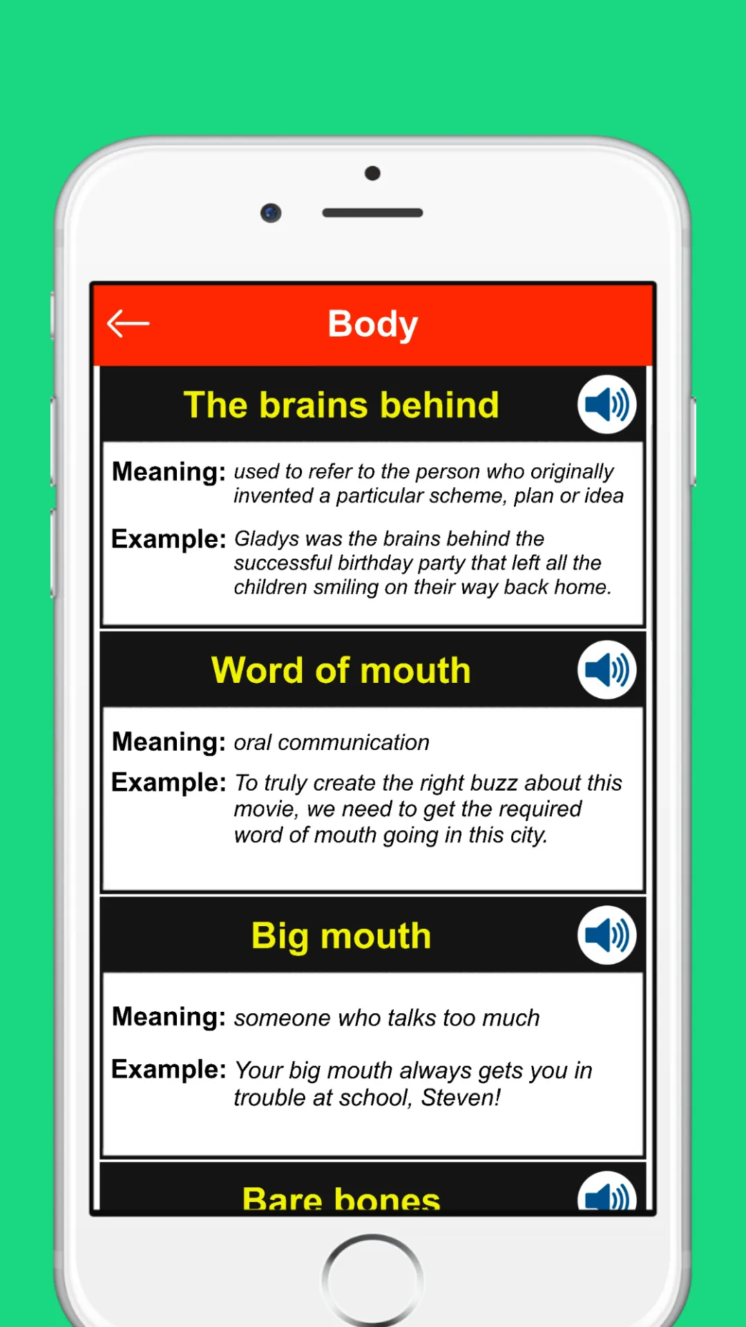 Idioms and Phrases Vocabulary | Indus Appstore | Screenshot