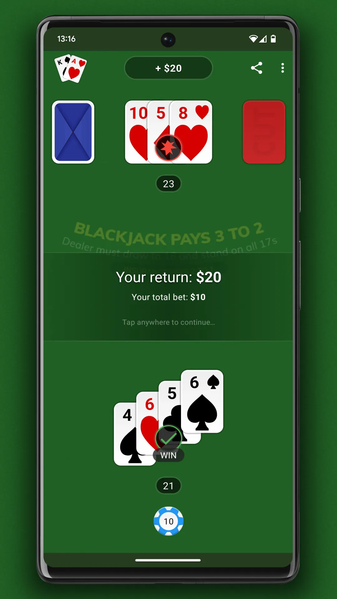 Blackjack | Indus Appstore | Screenshot