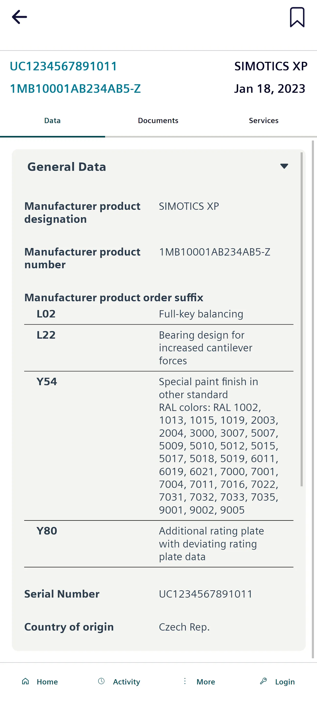 SIMOTICS Digital Data | Indus Appstore | Screenshot