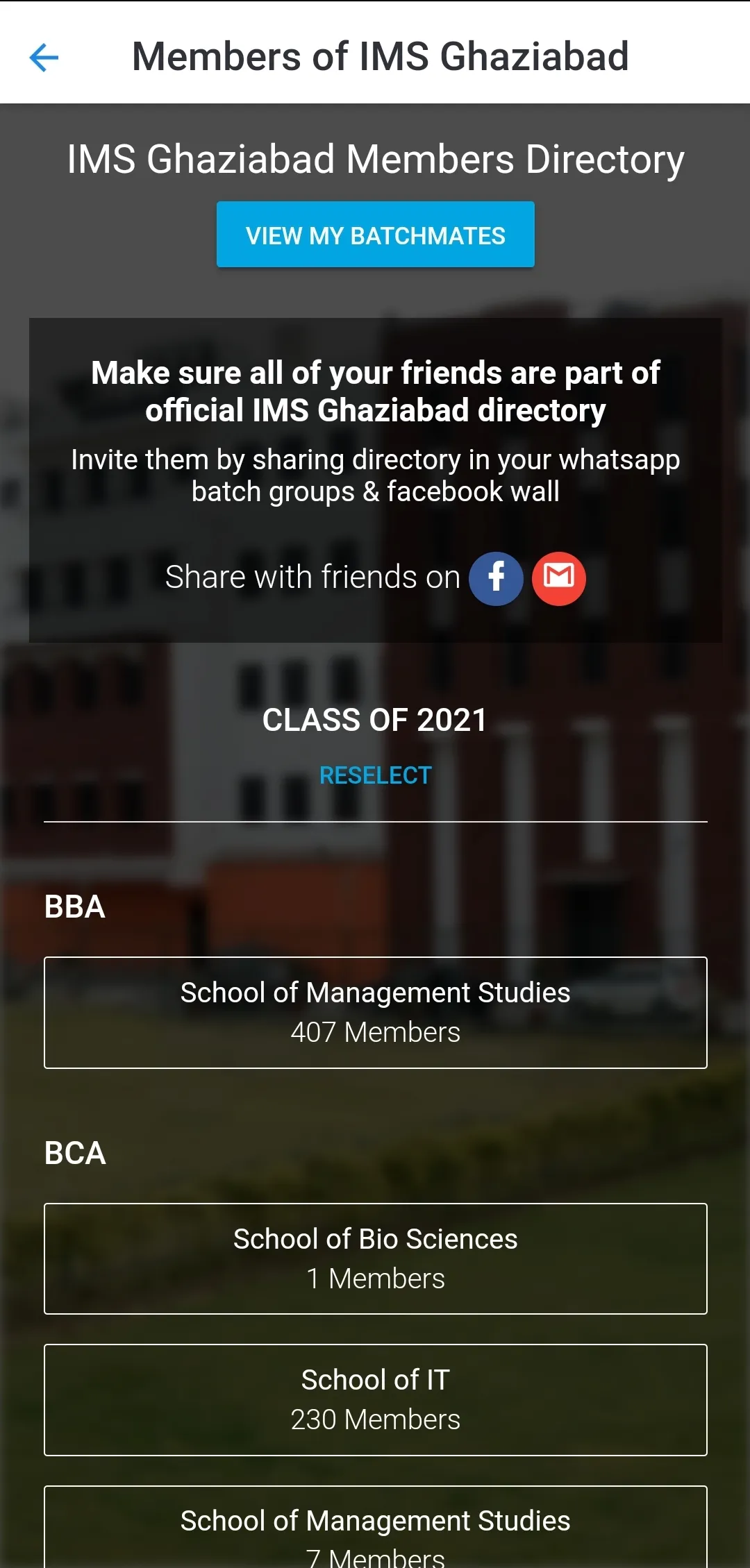 IMS Alumni | Indus Appstore | Screenshot