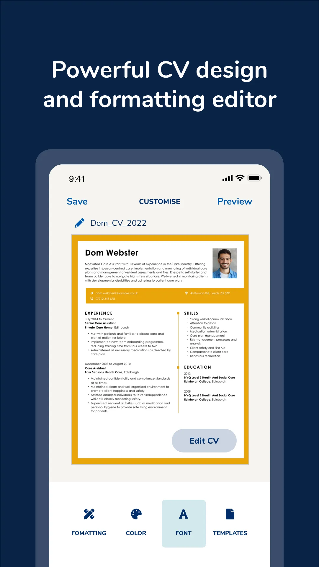 MyPerfectCV: Resume CV Builder | Indus Appstore | Screenshot
