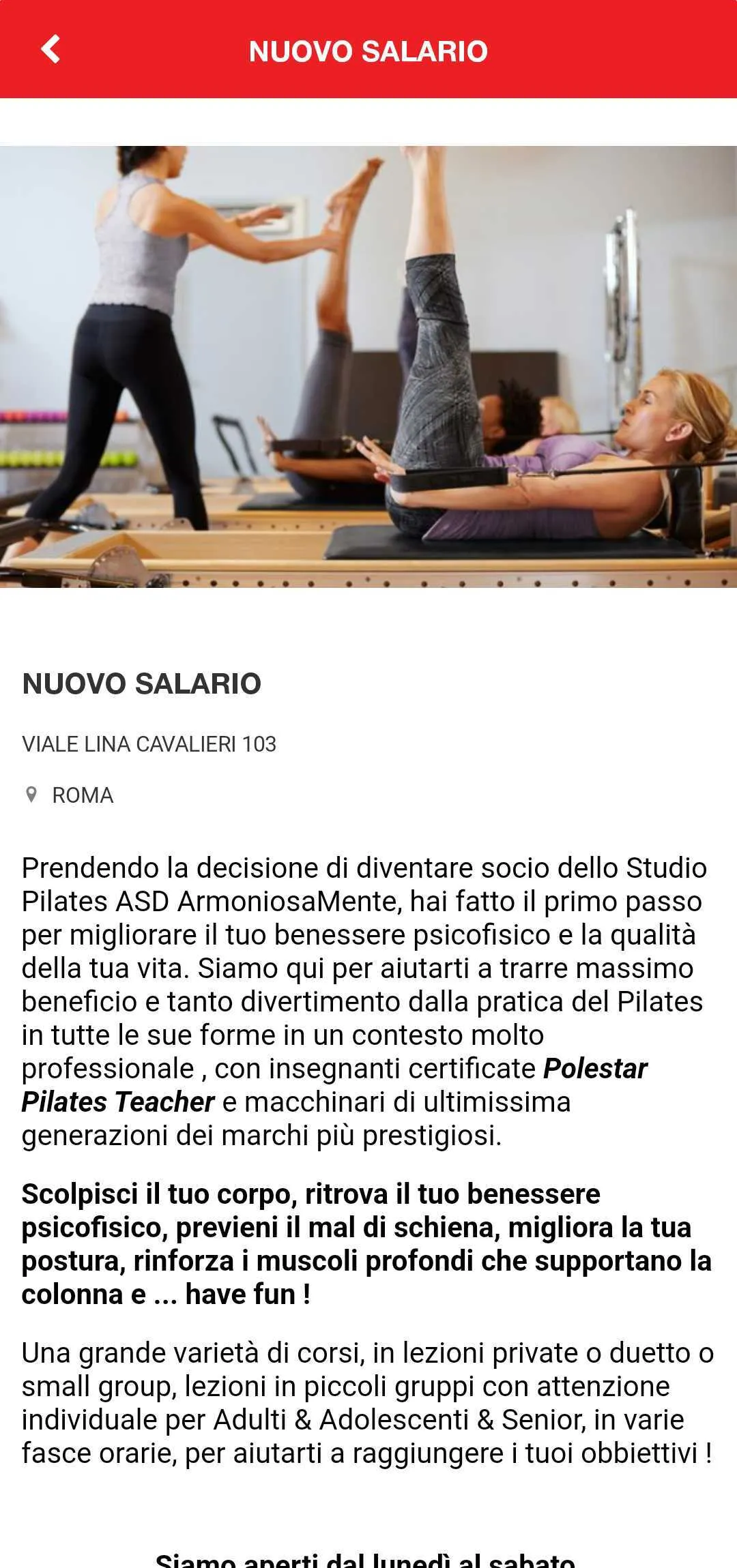 STUDIO PILATES ARMONIOSAMENTE | Indus Appstore | Screenshot