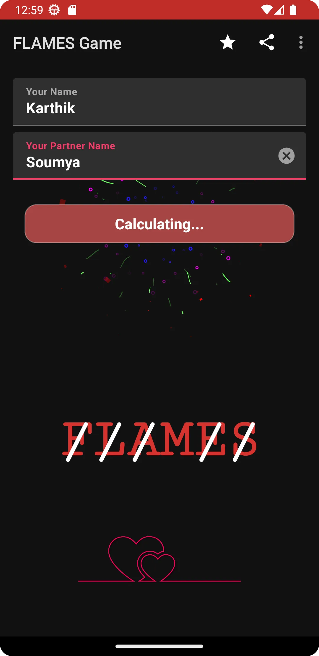 FLAMES : Love Game | Indus Appstore | Screenshot