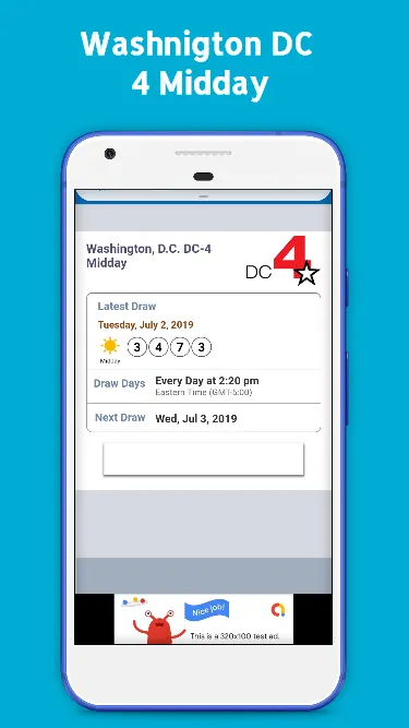 Washington DC Lottery Results | Indus Appstore | Screenshot