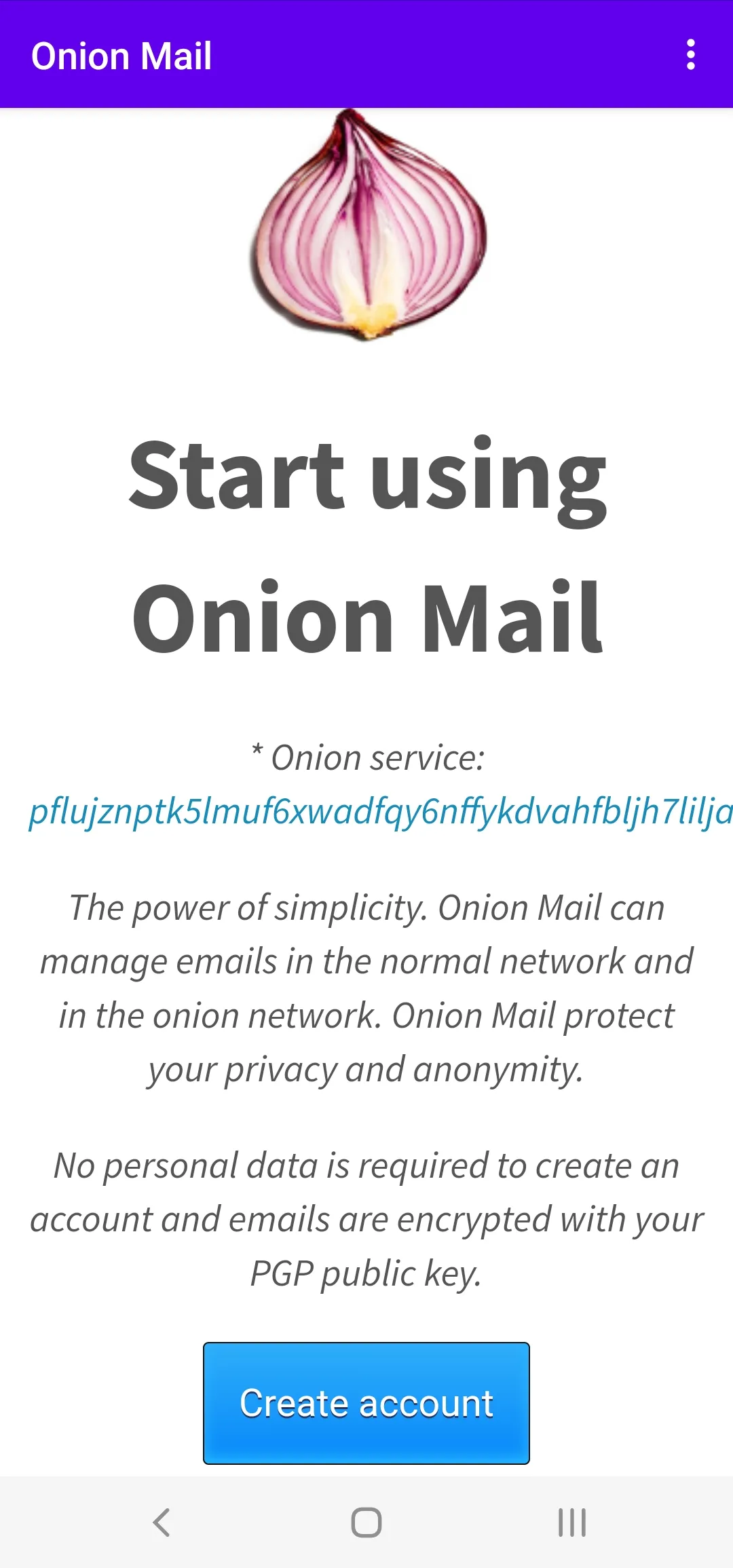 Onion Mail | Indus Appstore | Screenshot