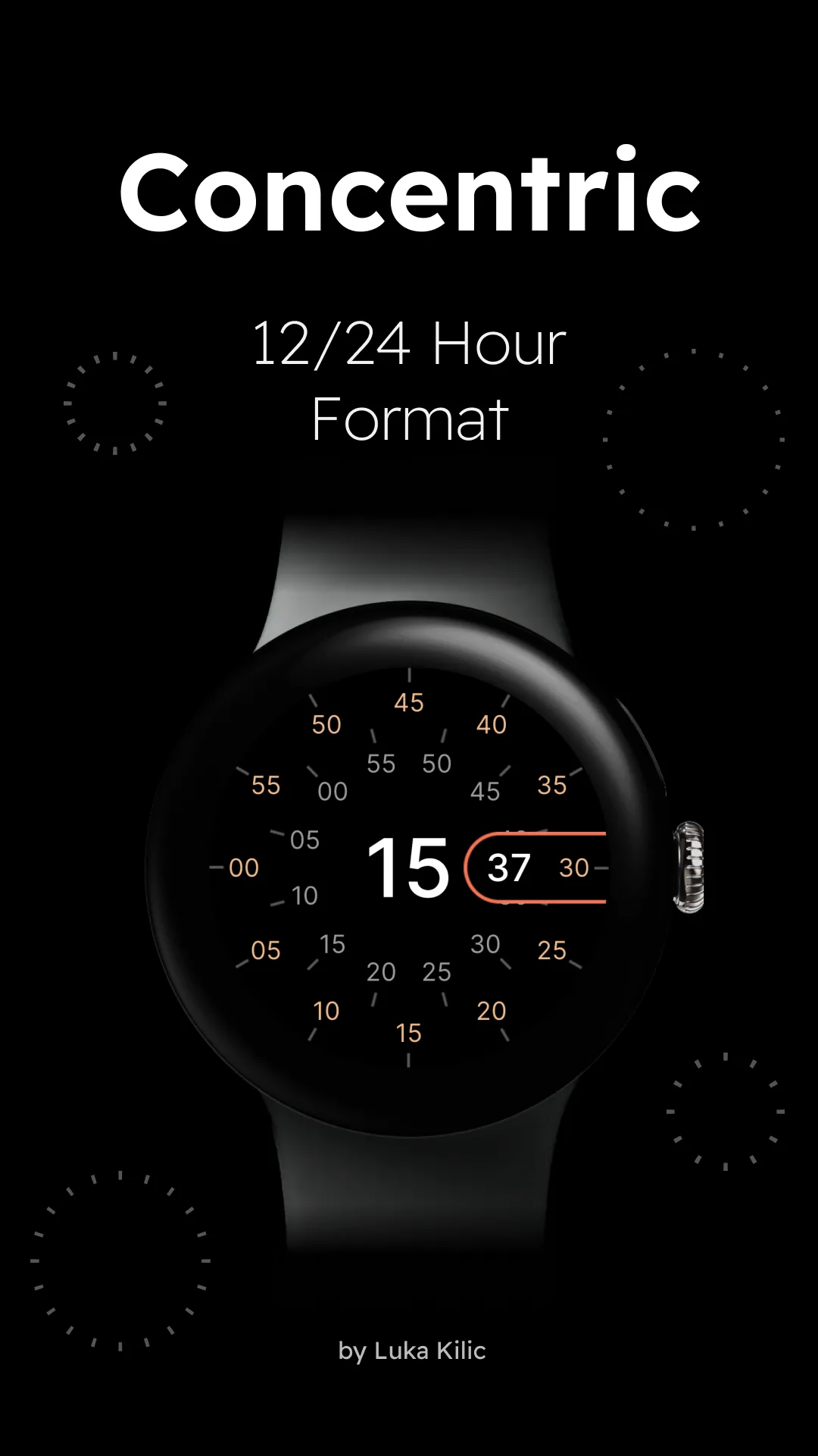 Concentric - Pixel Watch Face | Indus Appstore | Screenshot