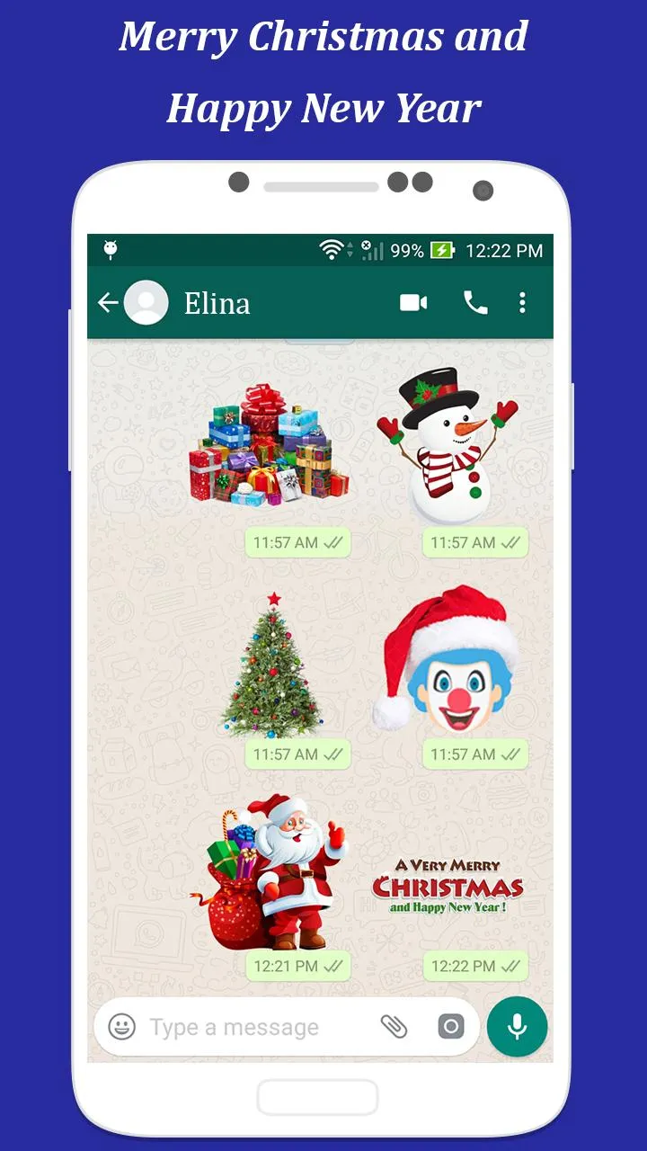 Christmas Sticker Pack WAStick | Indus Appstore | Screenshot