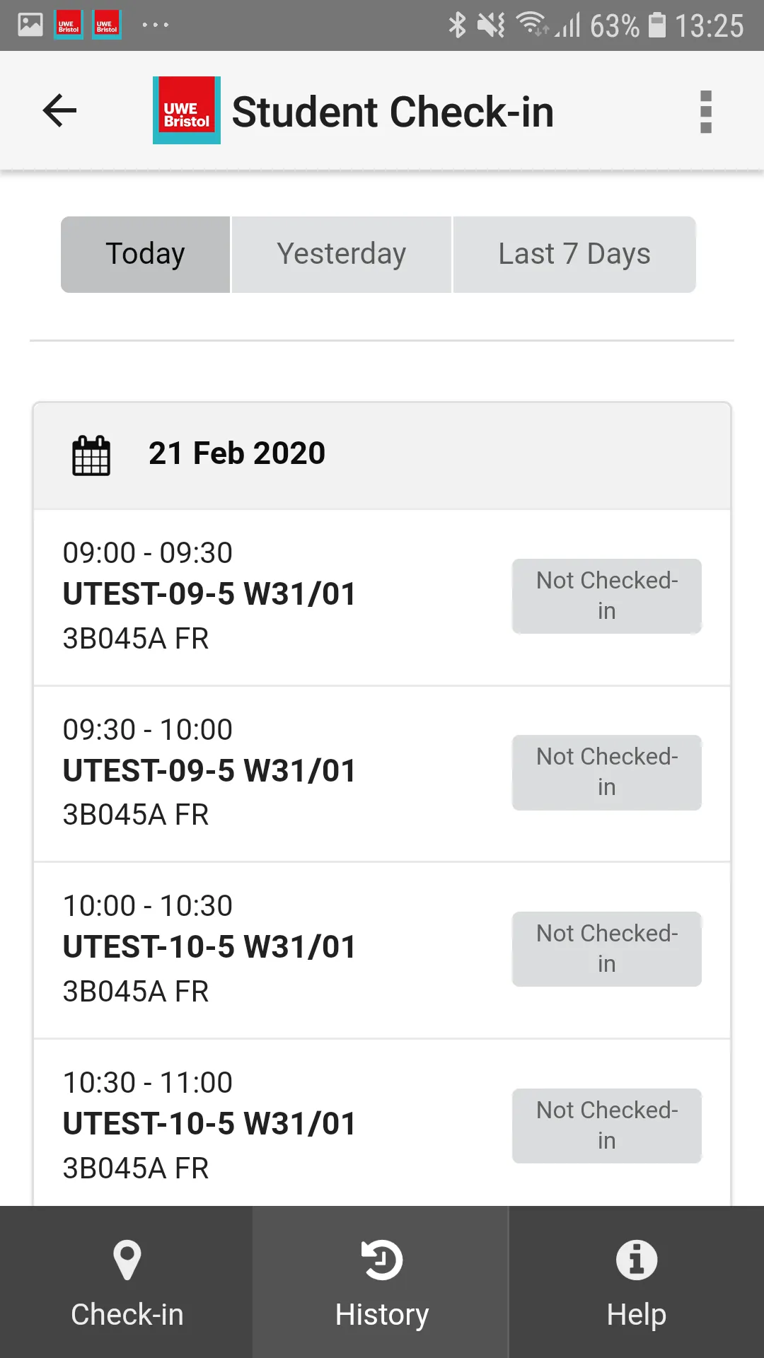 UWE Bristol MyAttendance | Indus Appstore | Screenshot