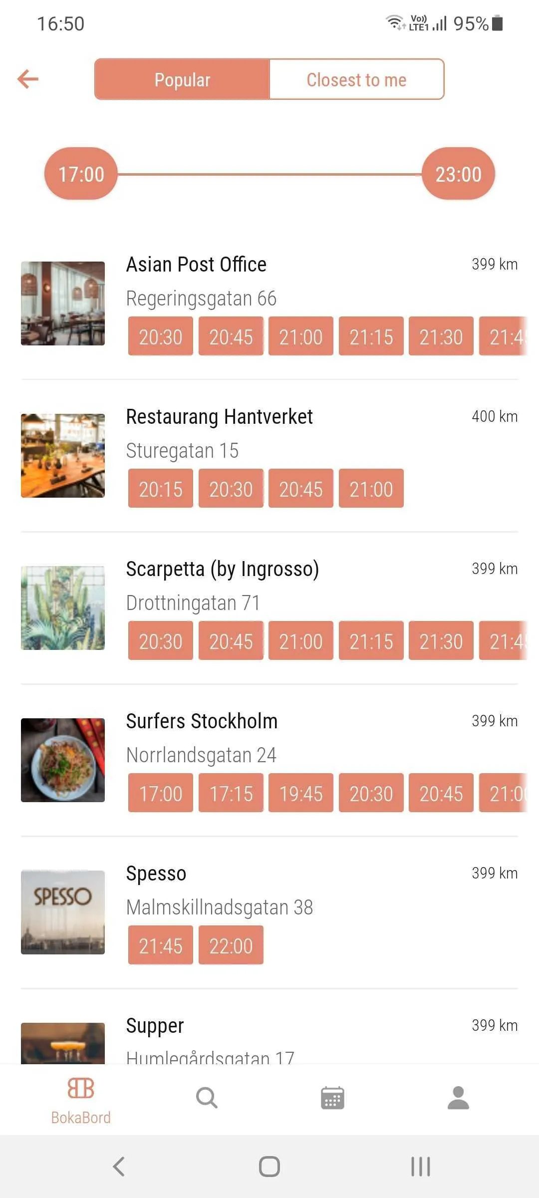 BokaBord - Restaurants | Indus Appstore | Screenshot