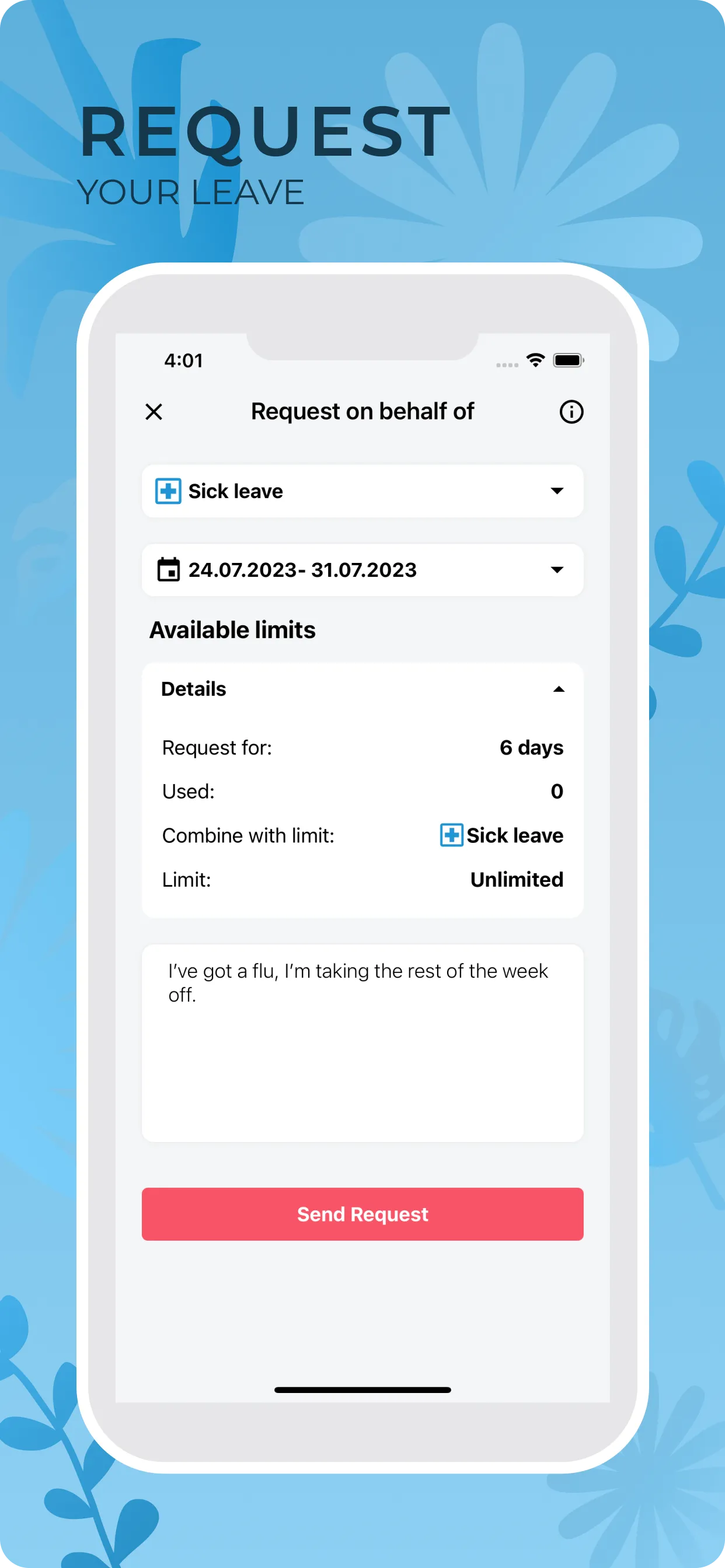 FreeQuest Absence Management | Indus Appstore | Screenshot