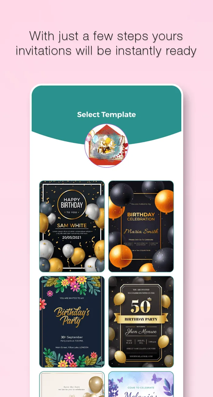 Birthday Invitation Card Maker | Indus Appstore | Screenshot