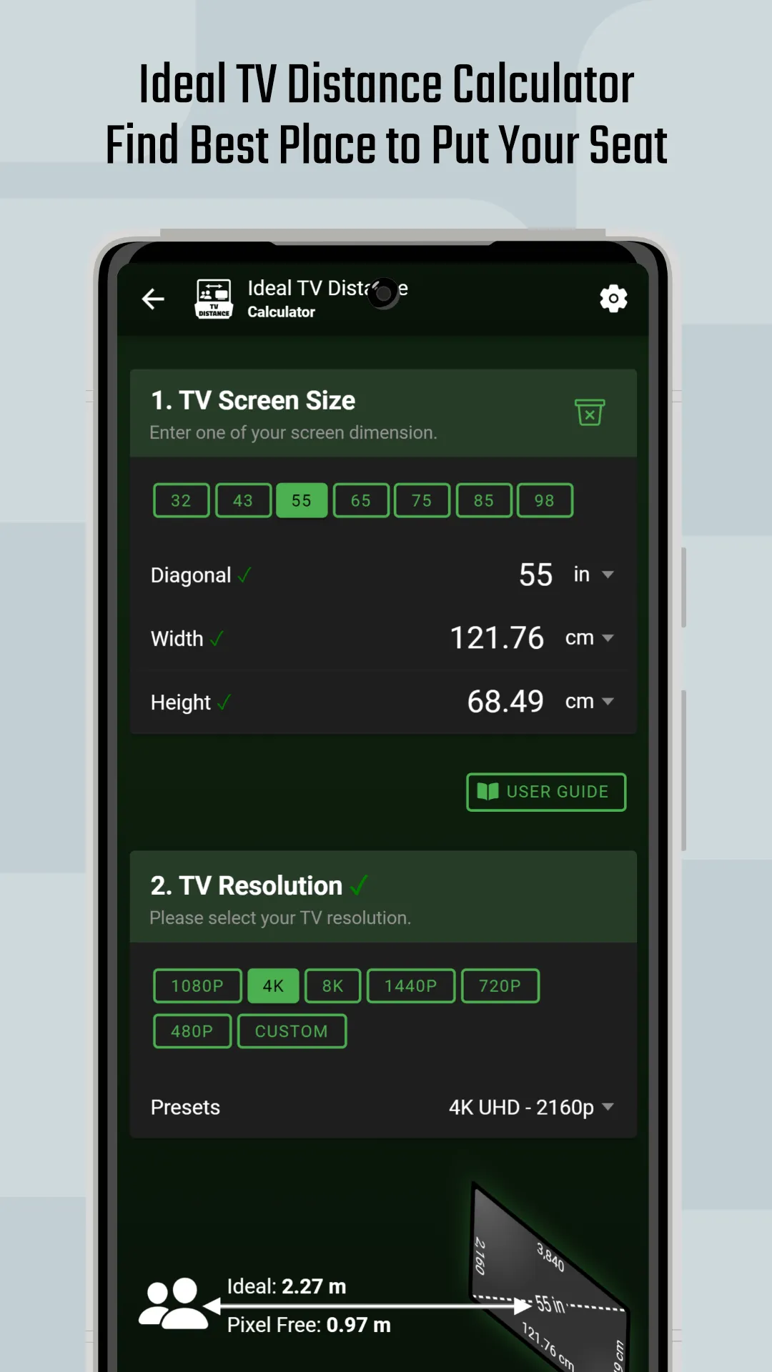 TV & Screen Calculator | Indus Appstore | Screenshot