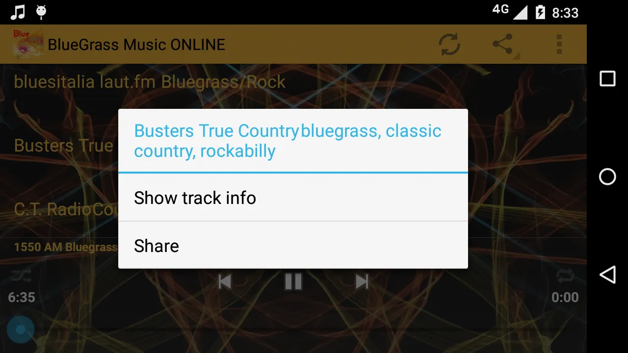 BlueGrass Music ONLINE | Indus Appstore | Screenshot