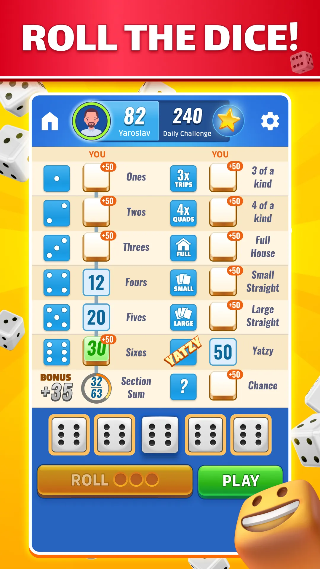 Yatzy: Dice Game Online | Indus Appstore | Screenshot